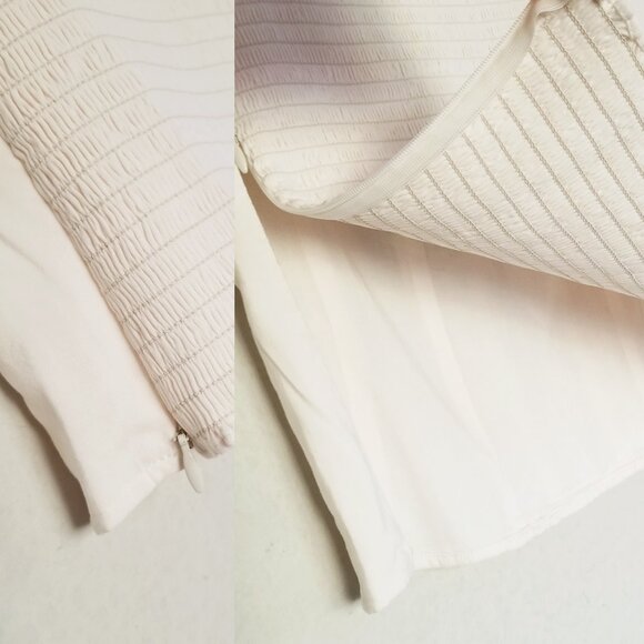 Reformation Isadora Top Blouse Eyelet Lace Trim Smocked Back Ivory Size 6 $148 - Picture 14 of 16